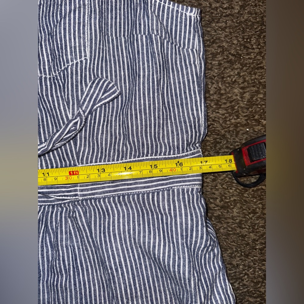 Anthropologie Blue Striped Jumpsuit - Picture 5 of 8